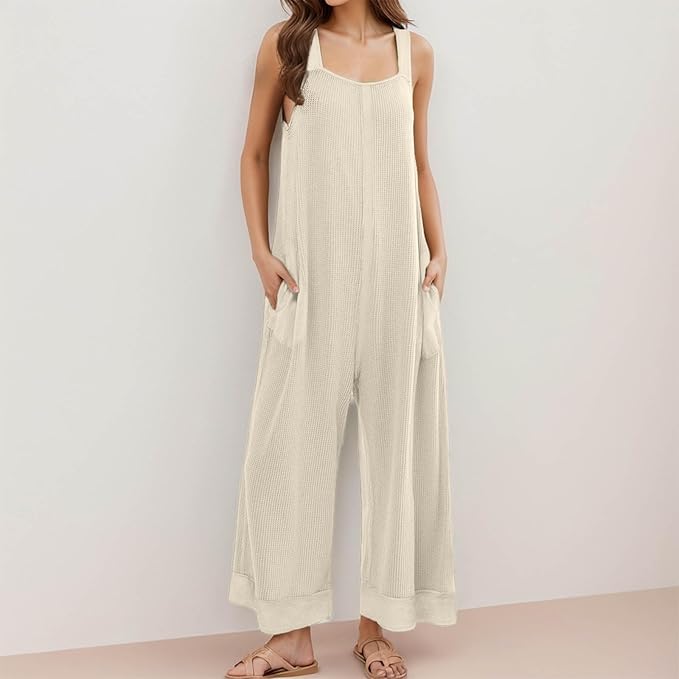 Knit Sleeveless Backless Jumpsuit